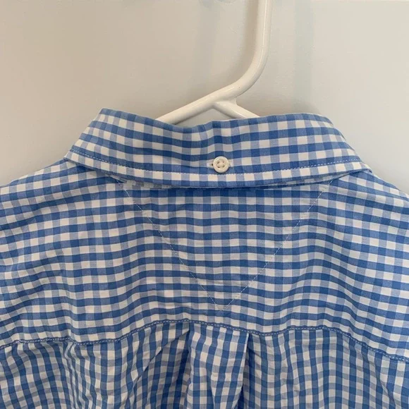 Tommy Hilfiger Men's Classic Fit  Blue Checkered Shirt - Picture 8 of 9